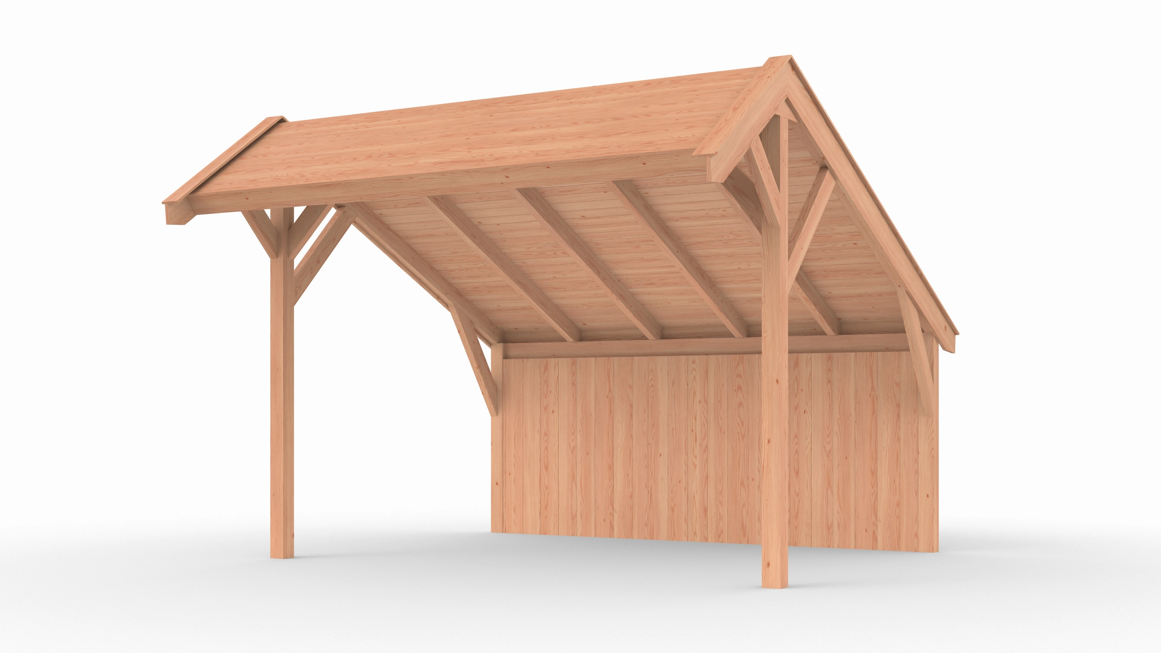 Douglas kapschuur, 400 x 300, met achterwand, Westwood Comfort - Afbeelding 1